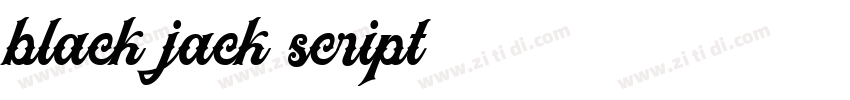 black jack script字体转换
